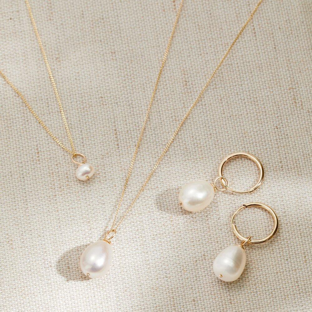 Rose Gold Single Pearl Necklace - Image 4