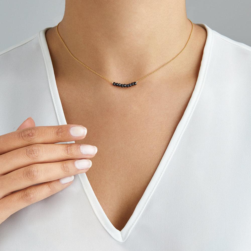 Rose Gold Spinel Gemstone Cluster Choker - Image 2