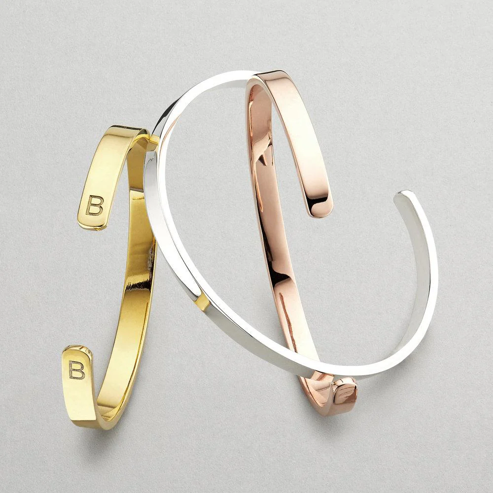 Rose Gold Thick Engraved Bangle - Image 3