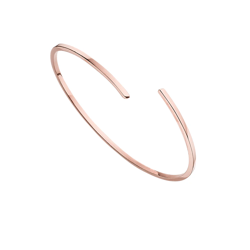 Rose Gold Thin Spiral Bangle