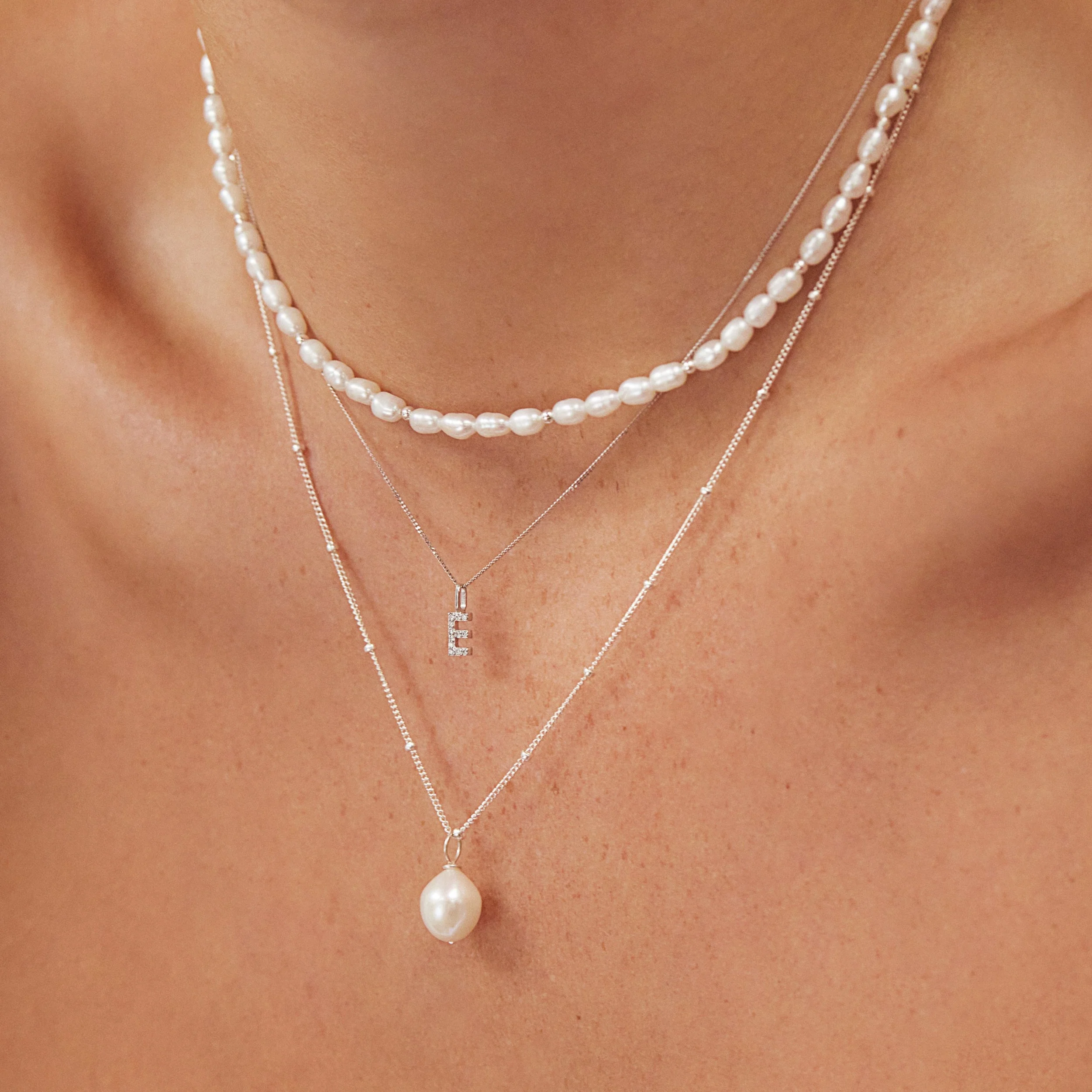 Silver Beaded Seed Pearl Choker - Image 2