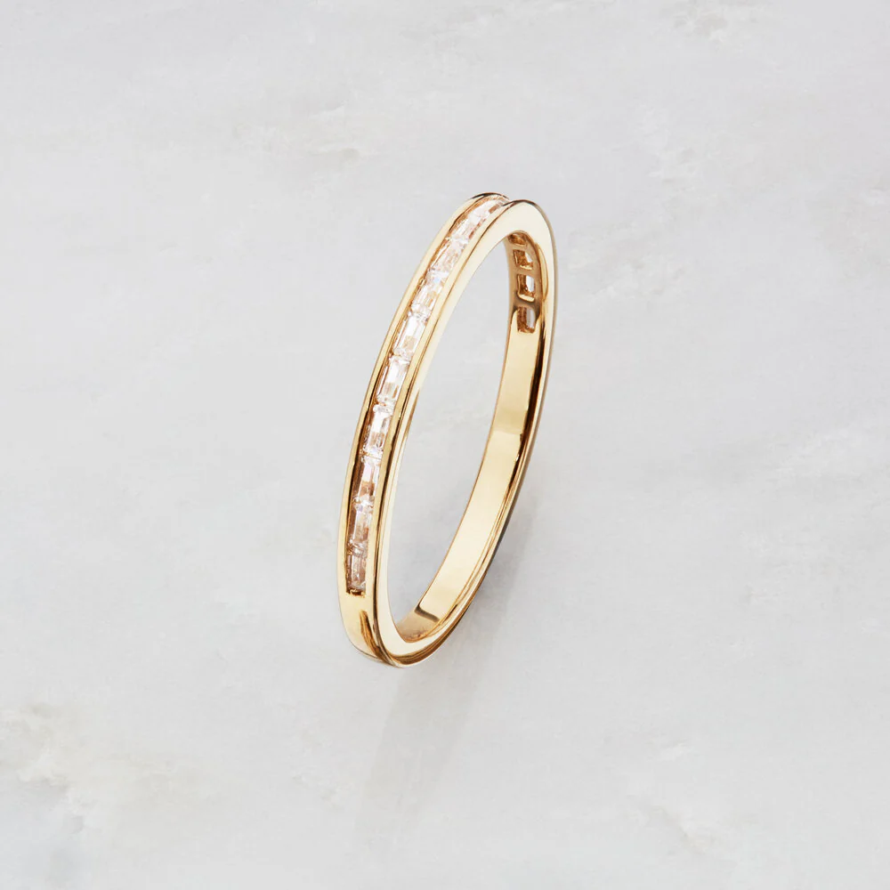 Silver Diamond Style Baguette Eternity Ring - Image 4