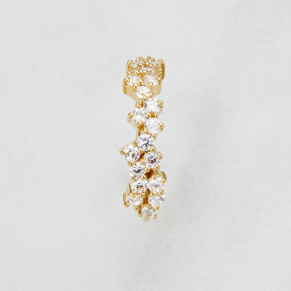 Silver Diamond Style Cluster Ring - Image 5