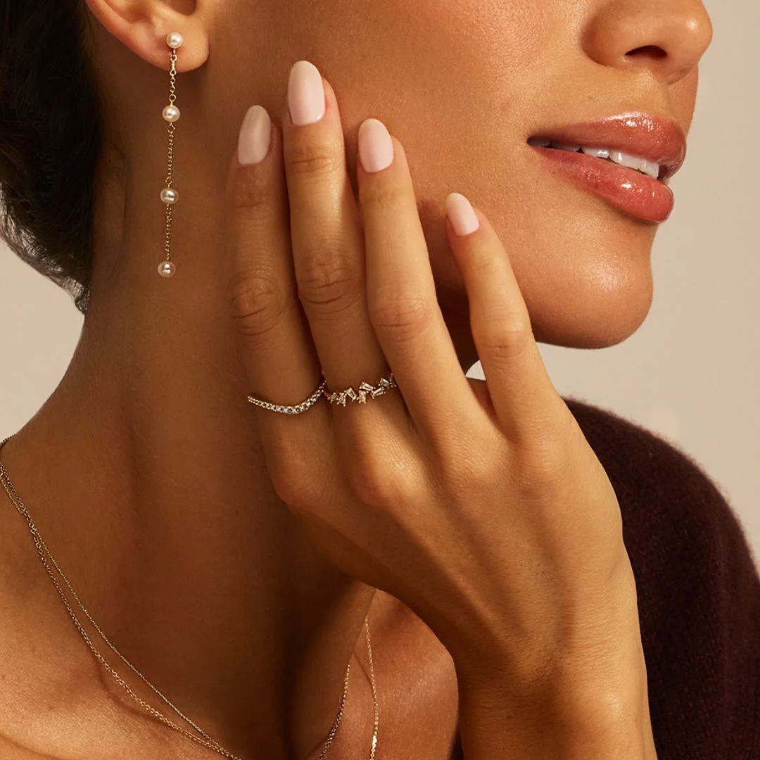 Silver Diamond Style Curve Ring - Image 4
