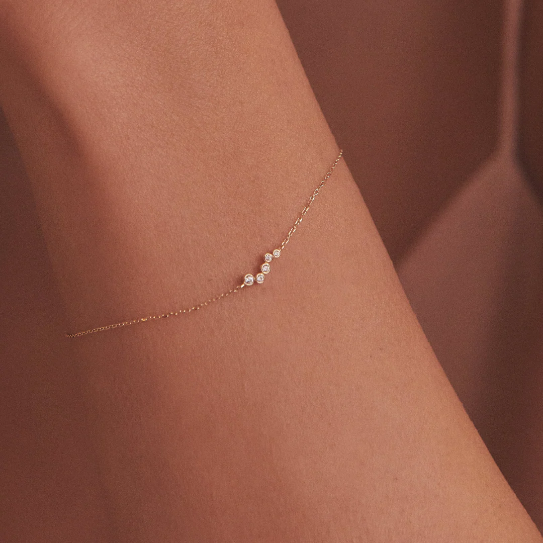 Silver Diamond Style Wave Bracelet - Image 3
