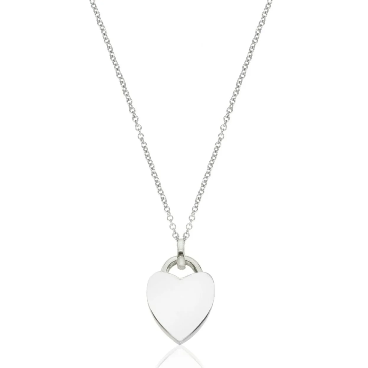 Silver Heart Engraved Necklace - Image 5