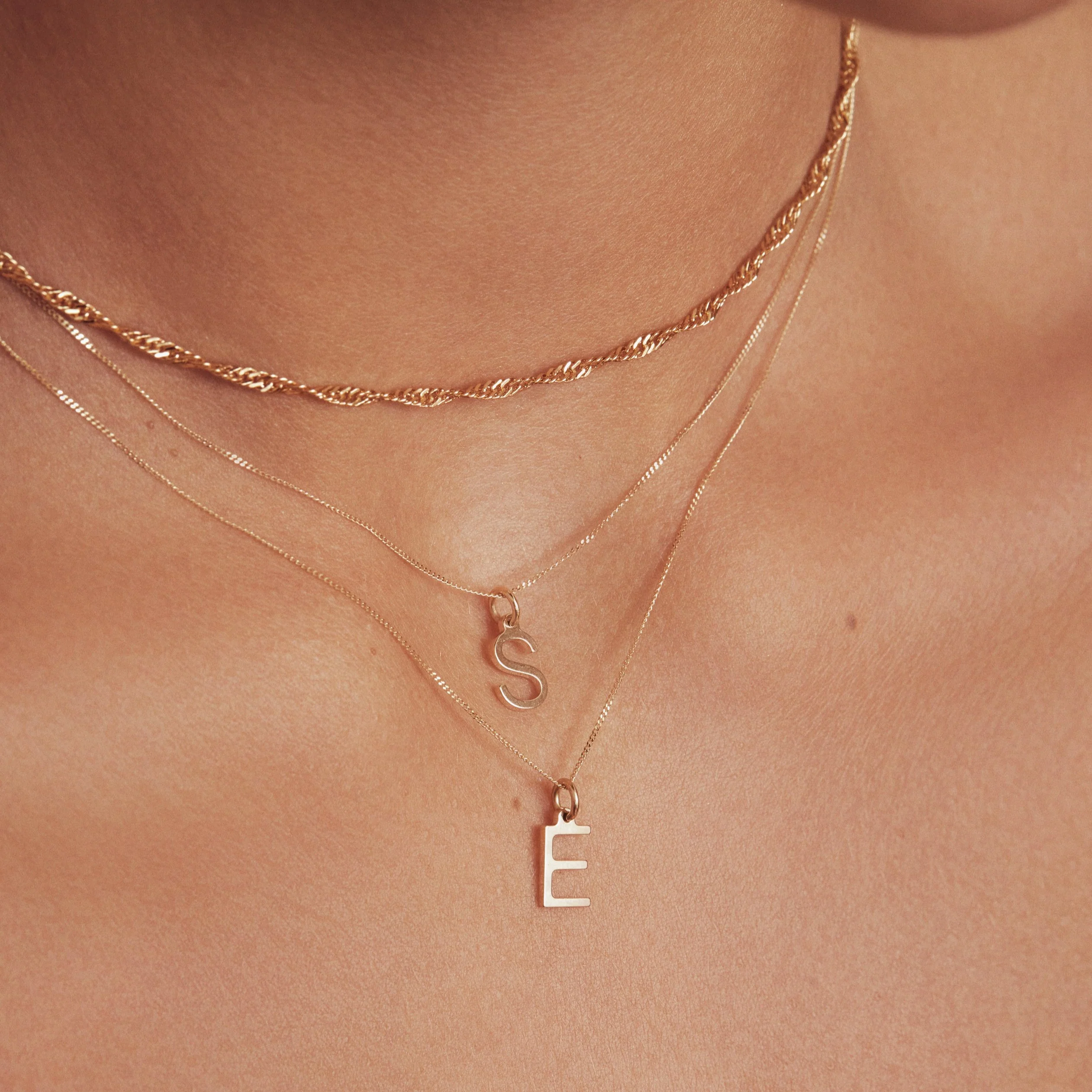Silver Initial Letter Necklace - Image 10