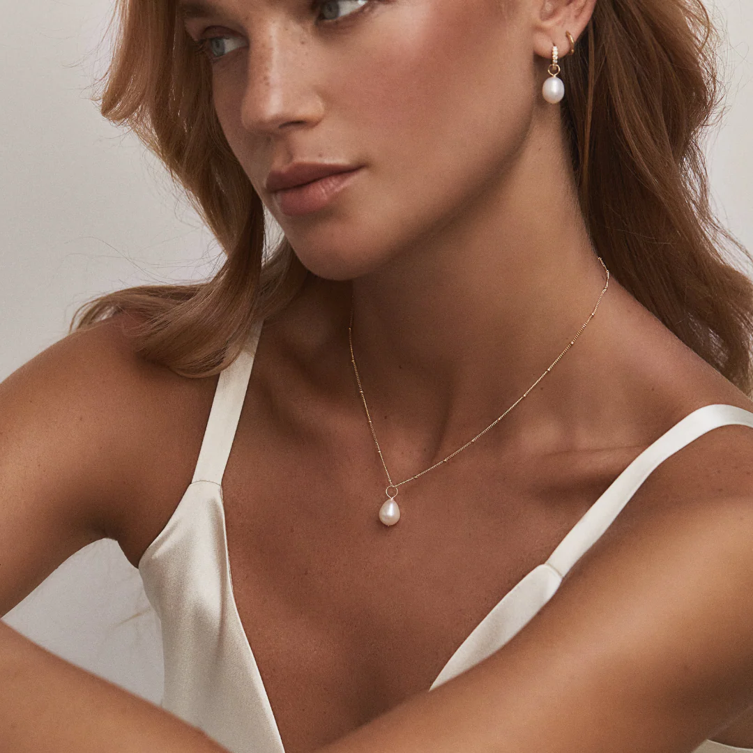 Silver Large Pearl Satellite Necklace - Image 7