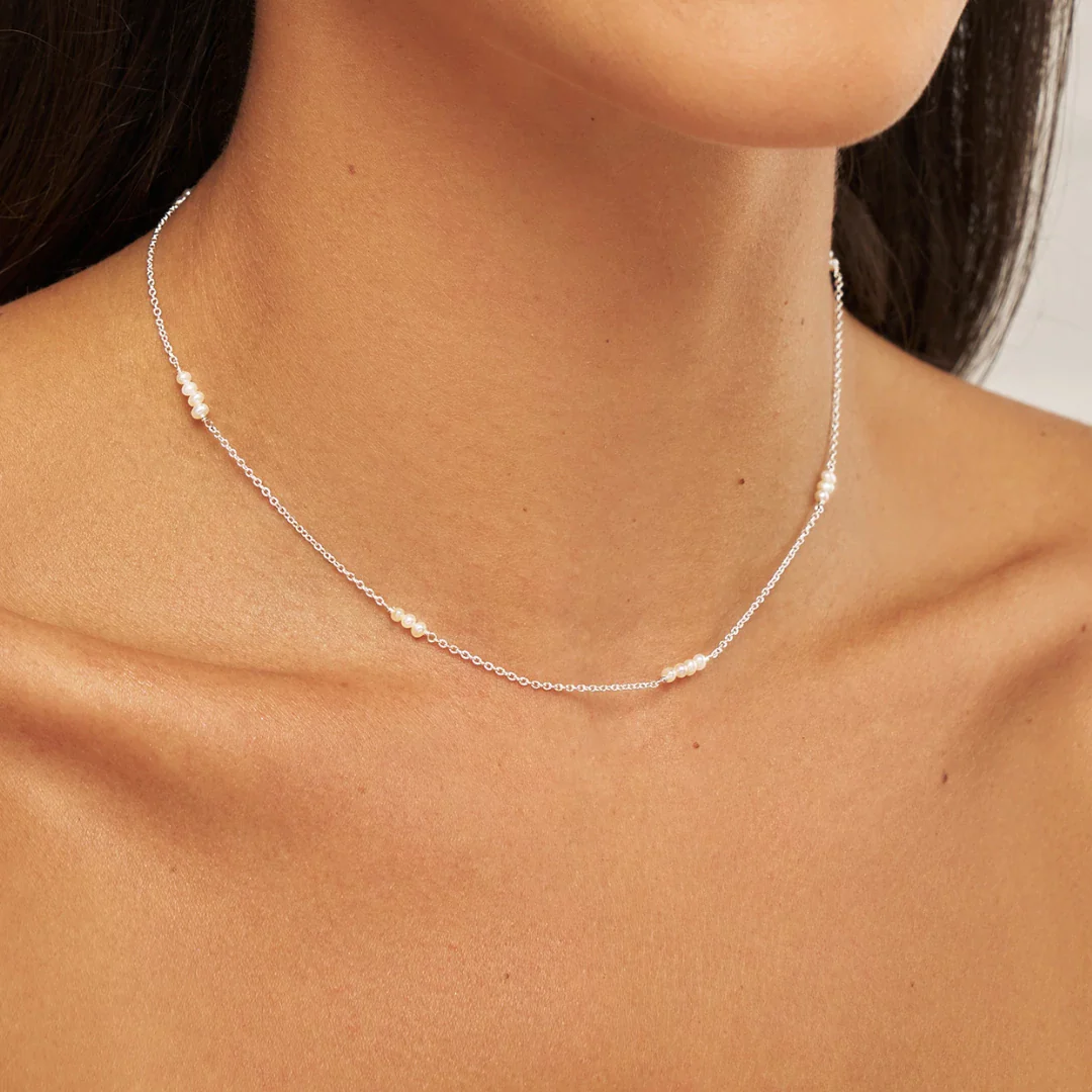 Silver Mini Pearl Choker - Image 6