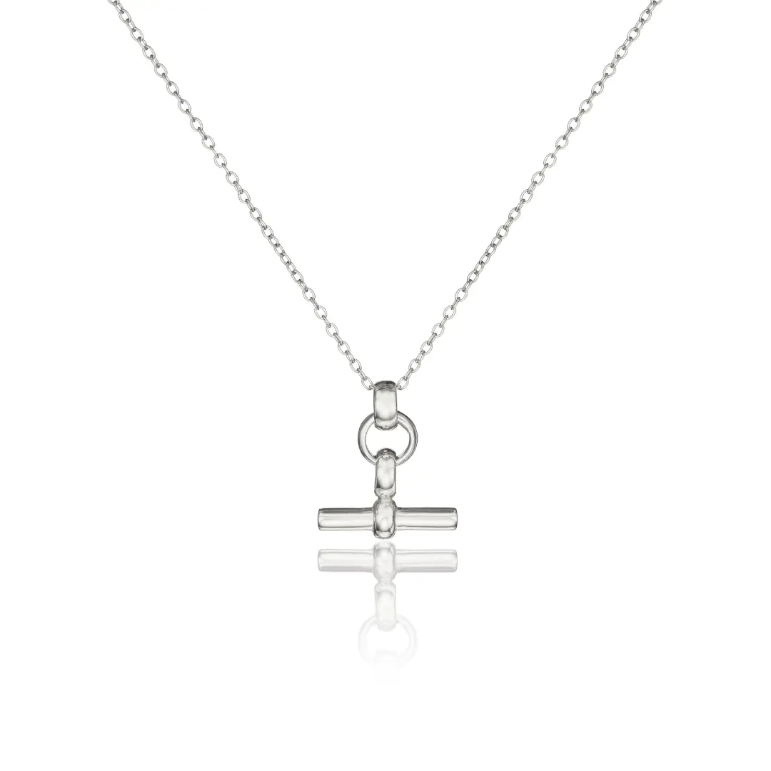 Silver Mini T-Bar Necklace