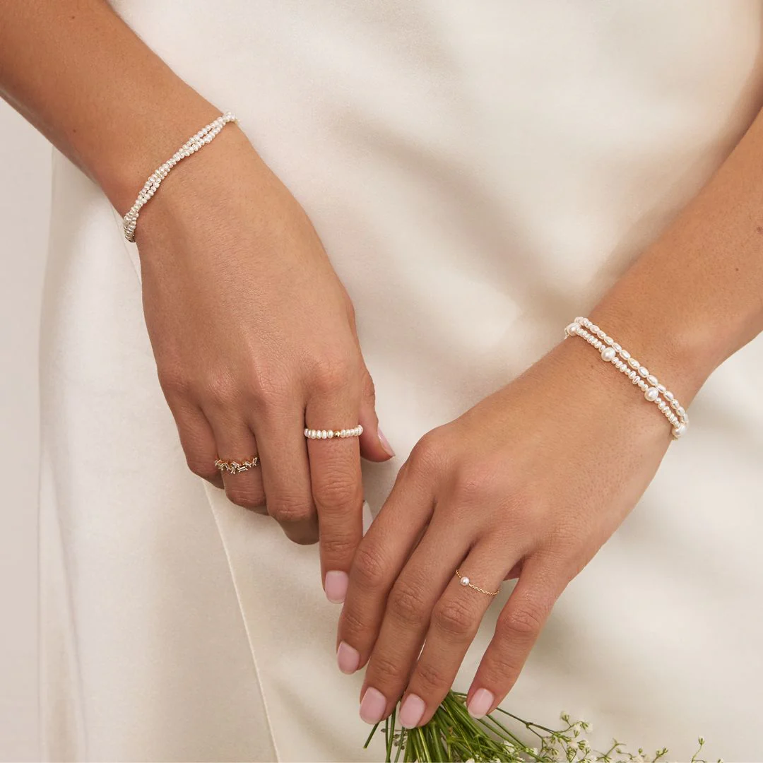 Silver Multi Pearl Bracelet - Image 4