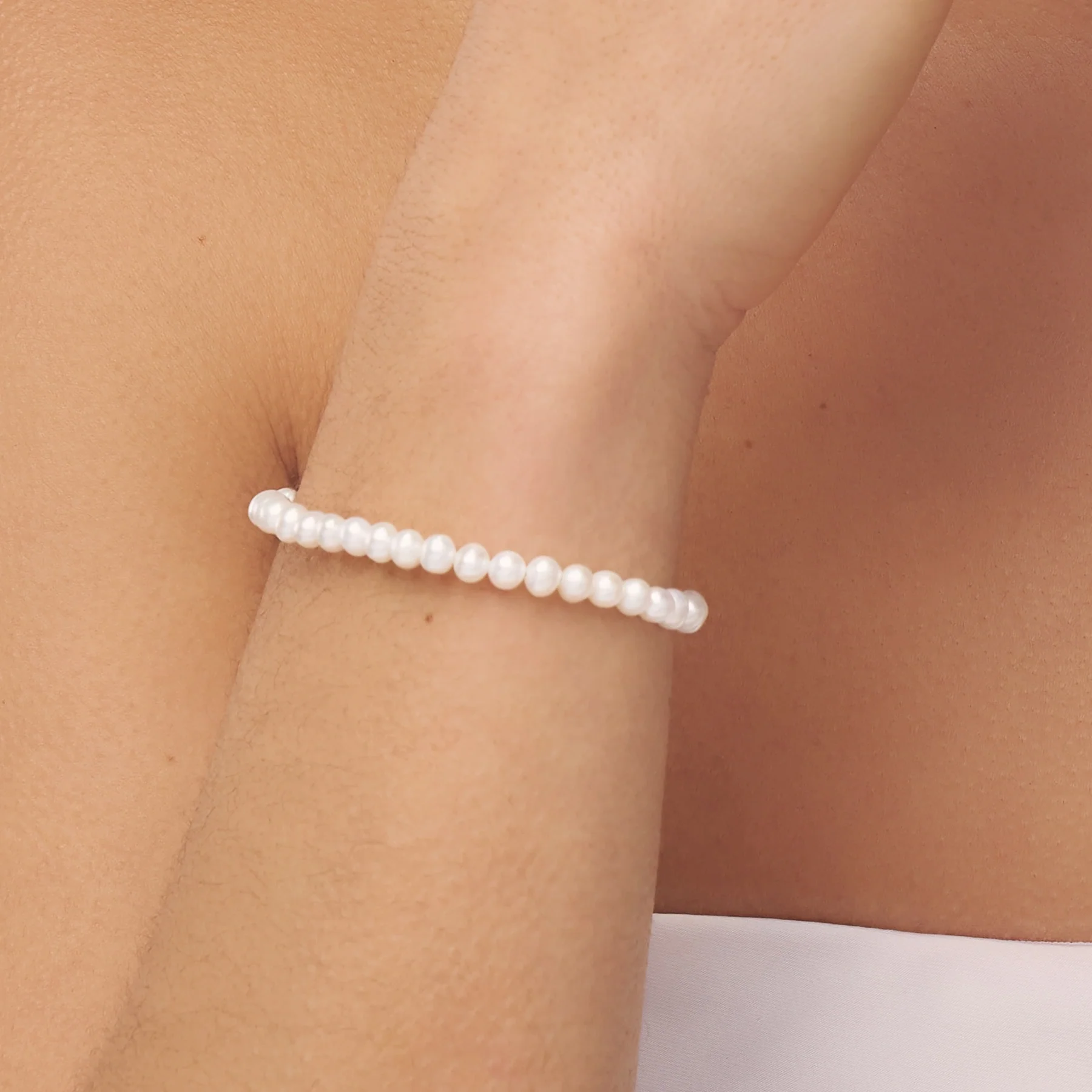 Silver Pearl Bracelet - Image 2