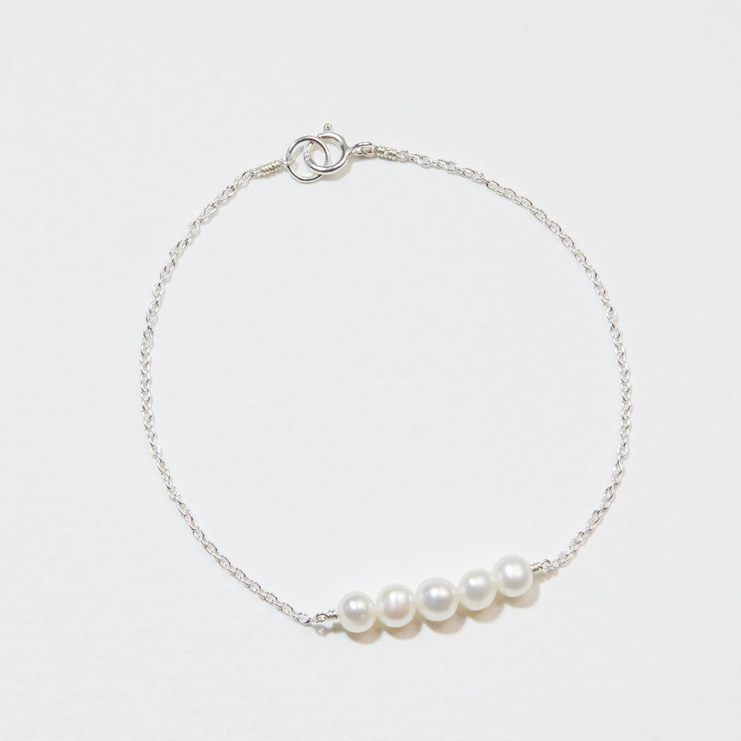 Silver Pearl Cluster Bracelet - Image 4