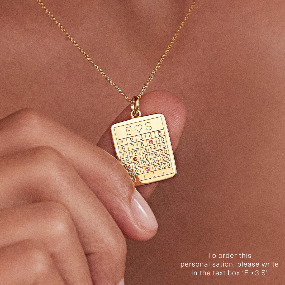 Silver Personalised Family Calendar Necklace - Image 5