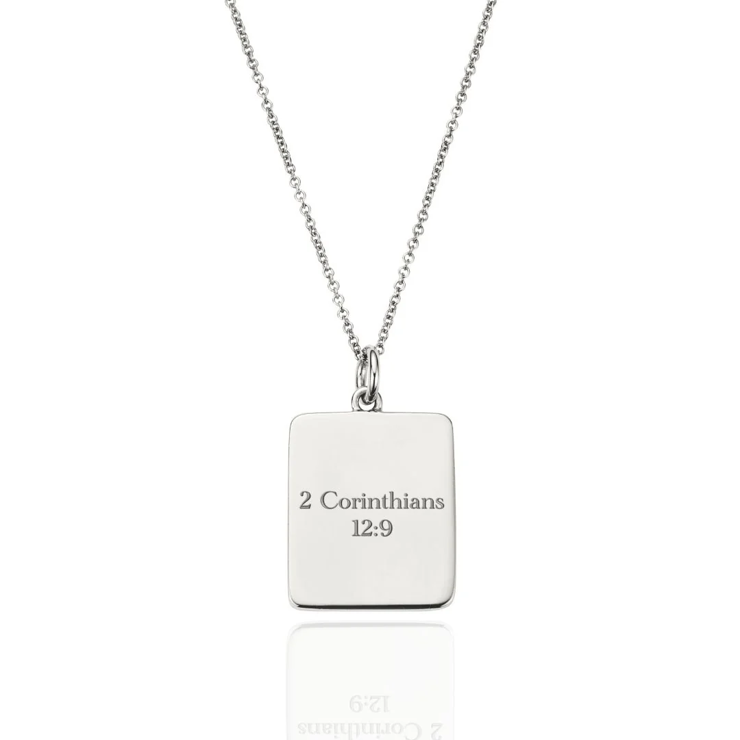 Silver Personalised Verse Necklace - Image 3