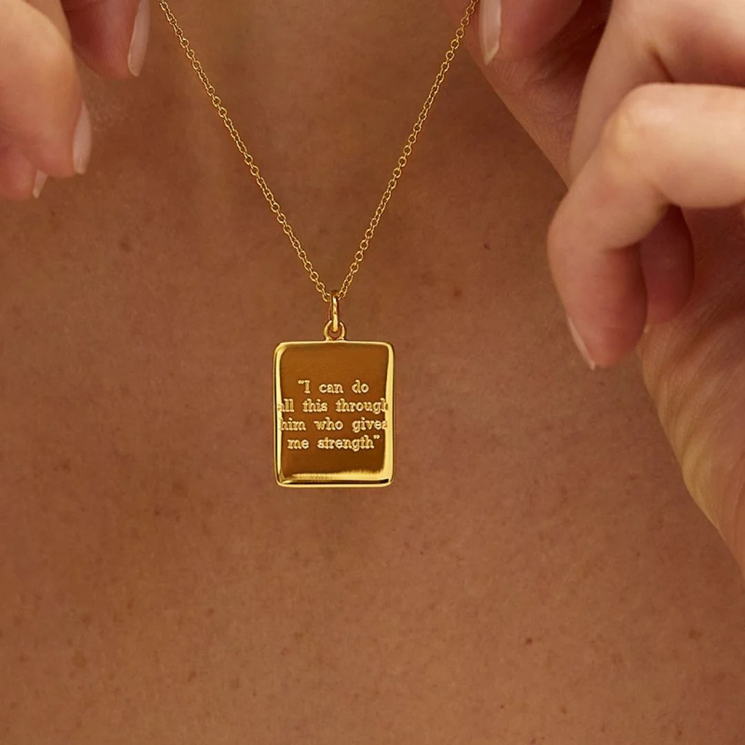 Silver Personalised Verse Necklace - Image 6