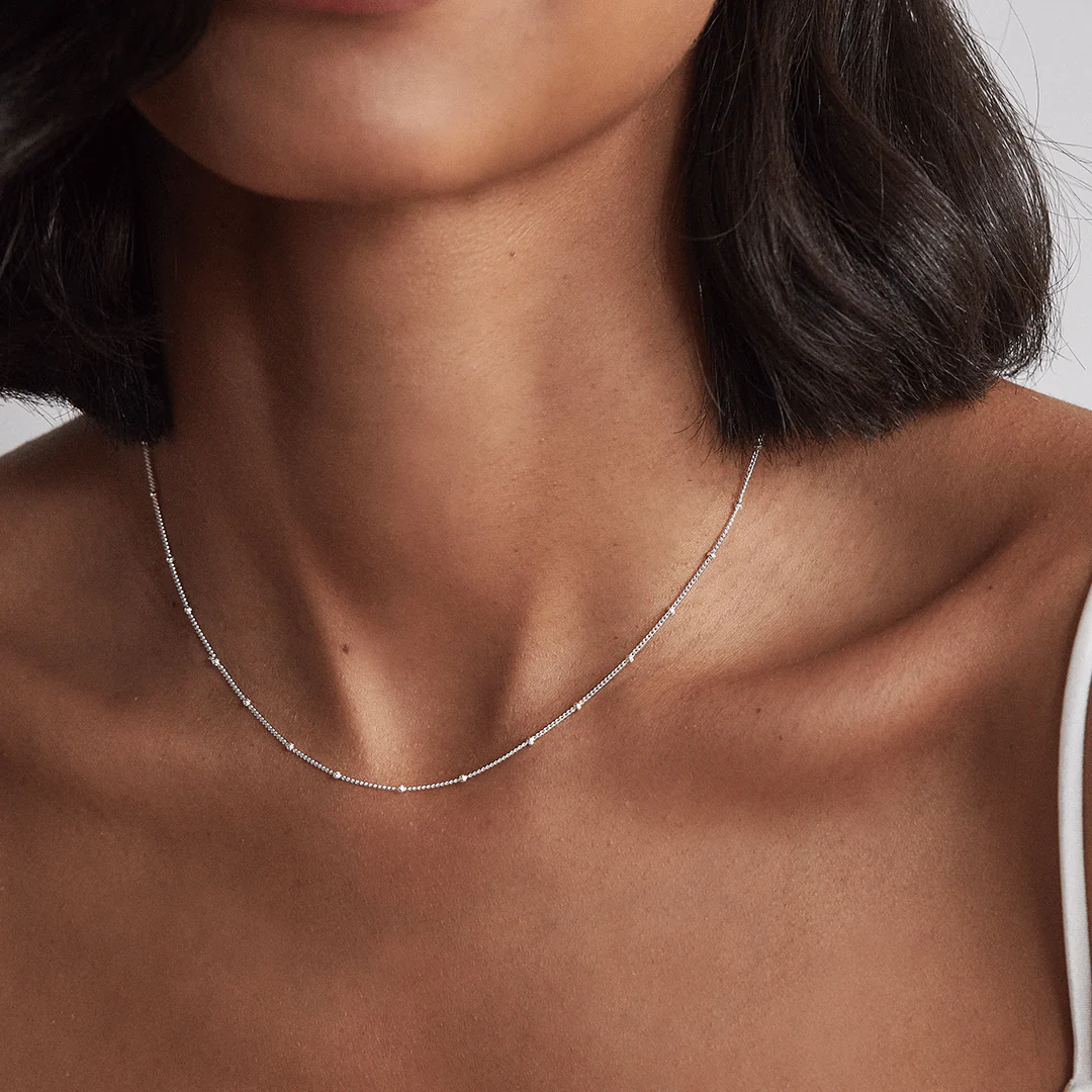 Silver Satellite Chain Necklace - Image 2