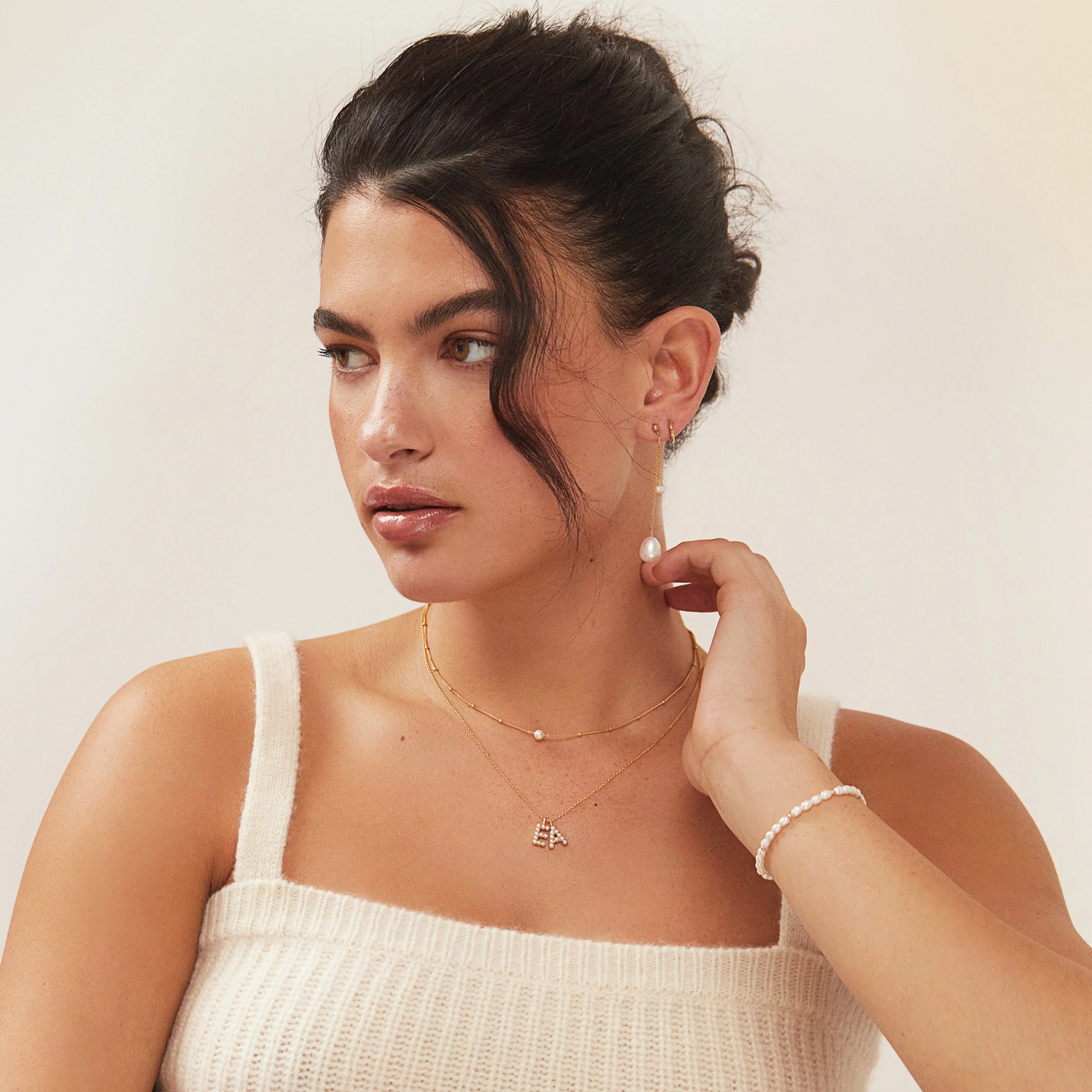 Silver Satellite Single Pearl Choker - Image 4
