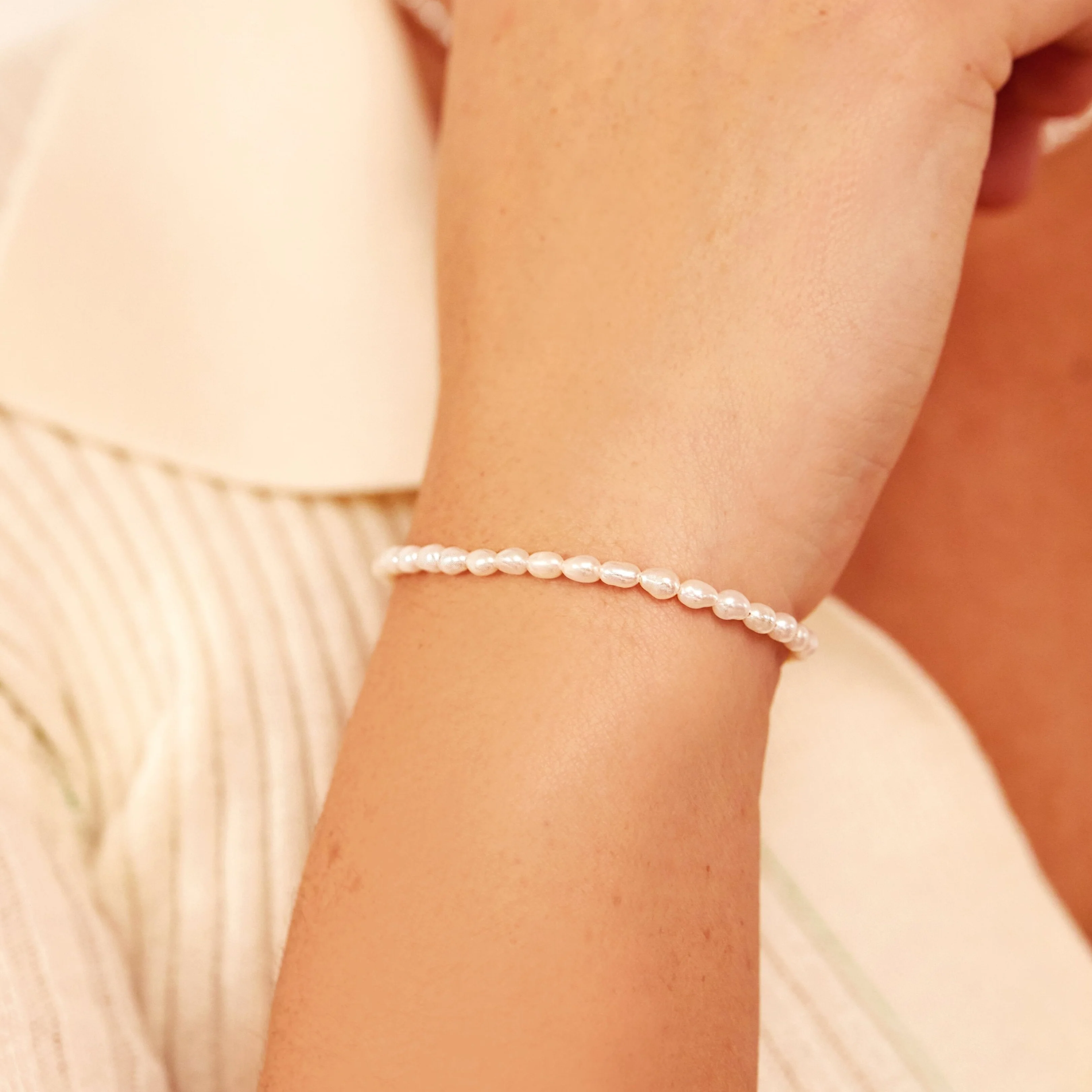 Silver Seed Pearl Bracelet - Image 3