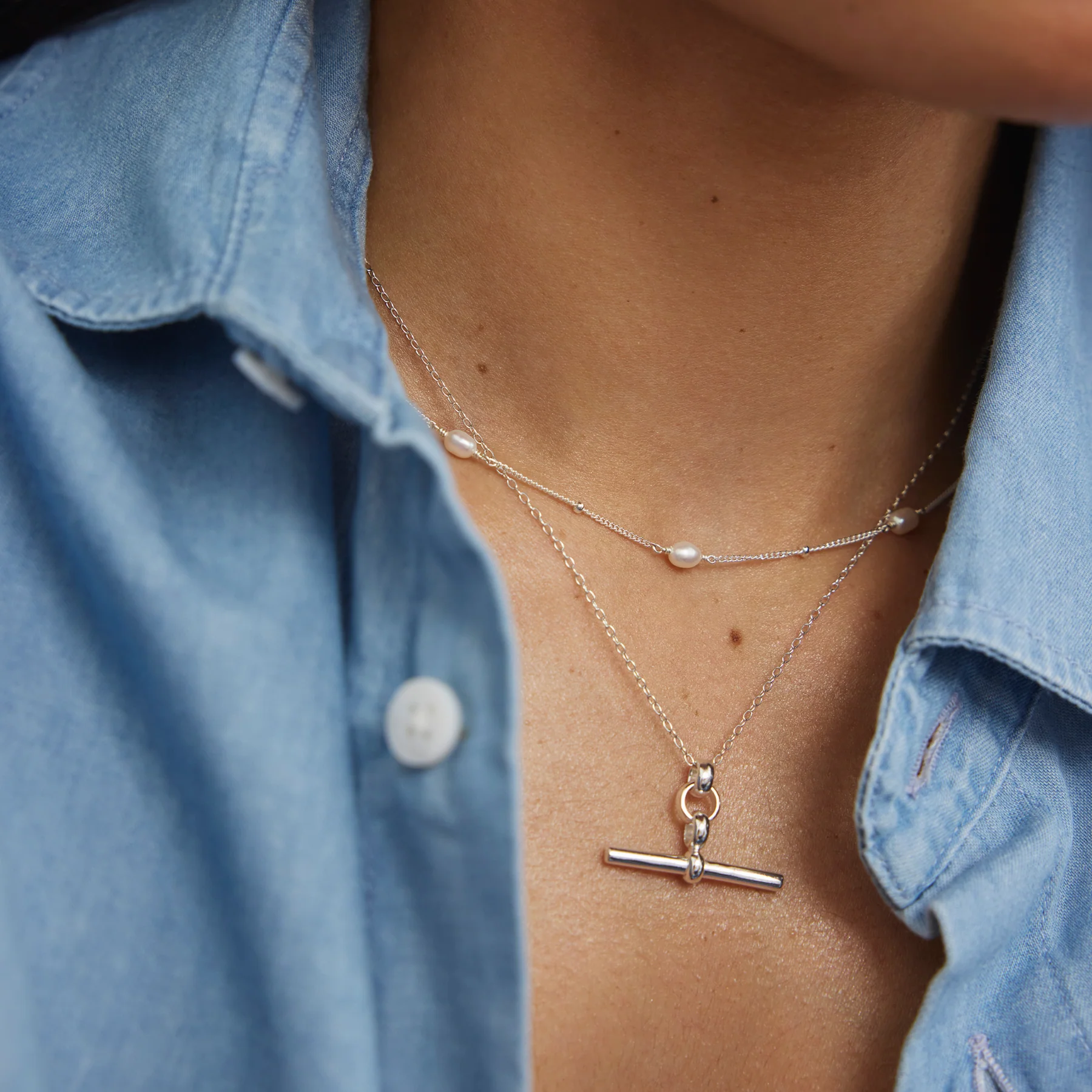 Silver Seed Pearl Satellite Choker - Image 4