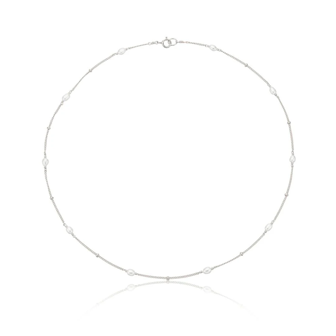 Silver Seed Pearl Satellite Choker - Image 6