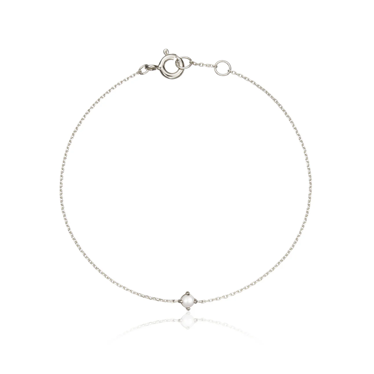 Silver Small Birthstone Pendant Bracelet - Image 10