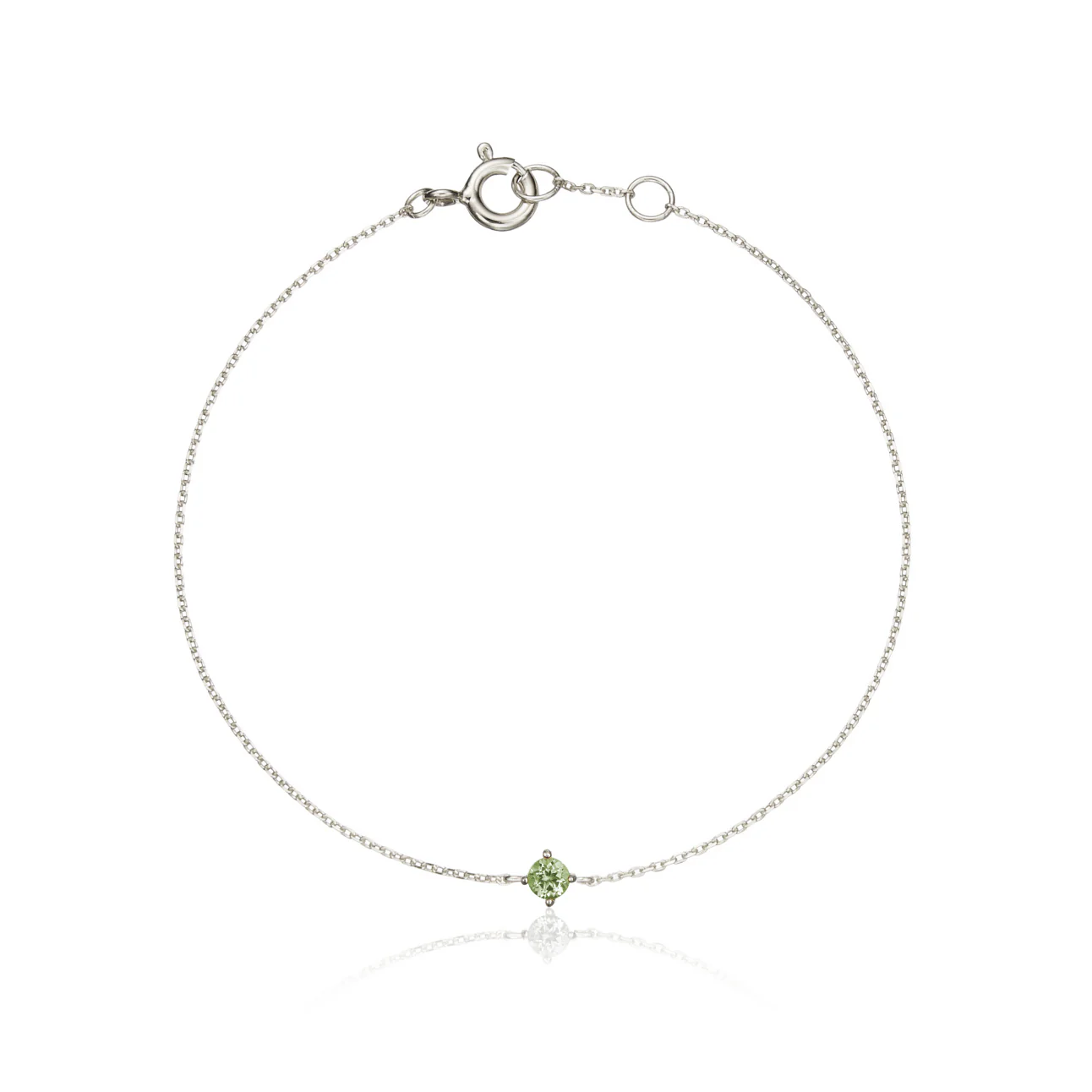 Silver Small Birthstone Pendant Bracelet - Image 12
