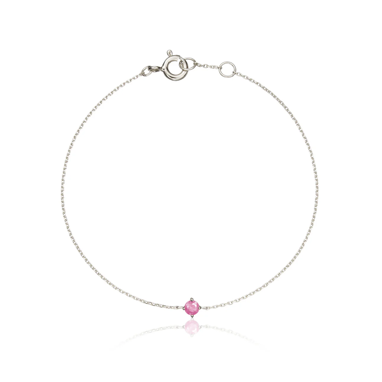 Silver Small Birthstone Pendant Bracelet - Image 13