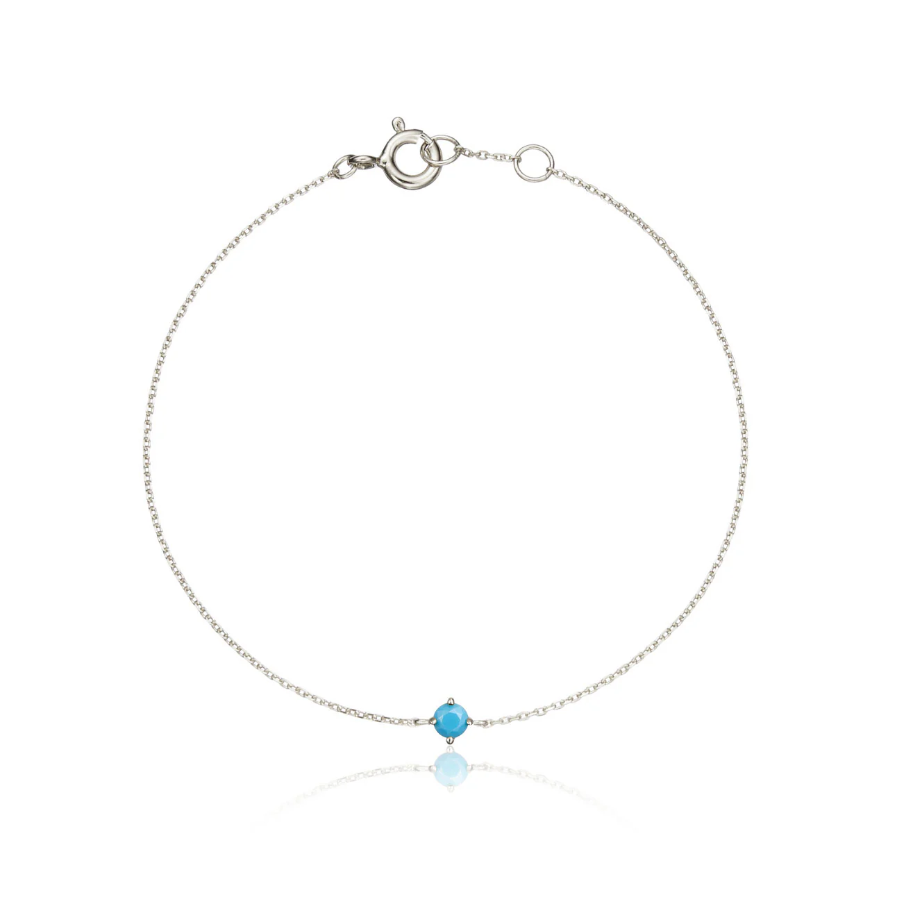 Silver Small Birthstone Pendant Bracelet - Image 15