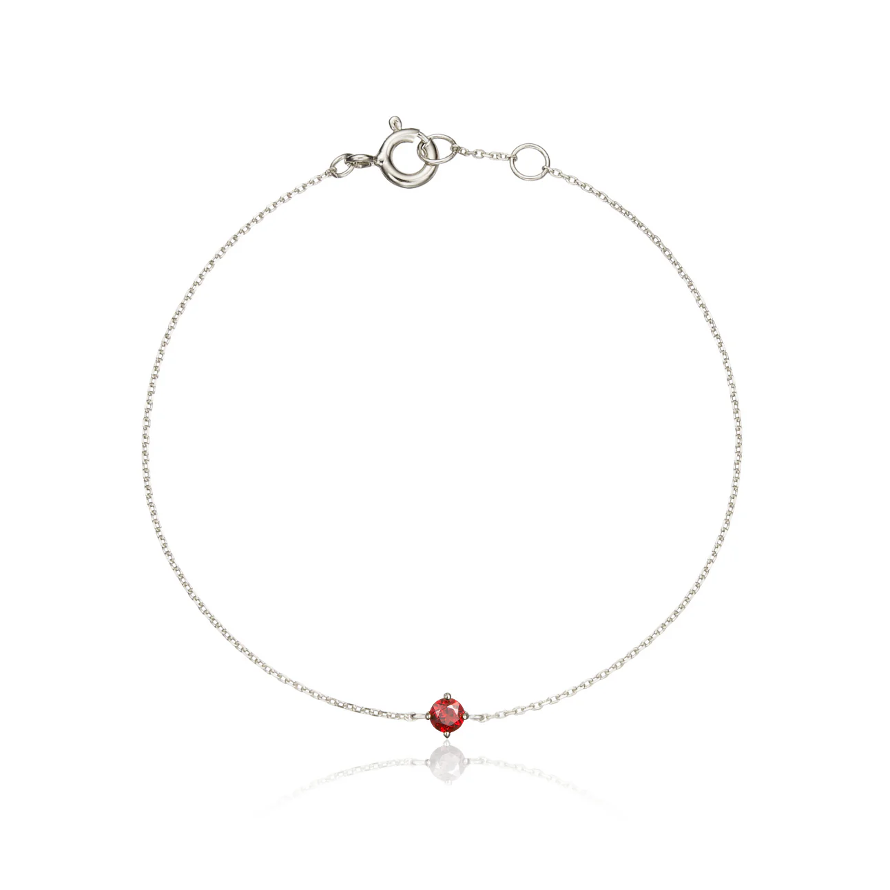 Silver Small Birthstone Pendant Bracelet - Image 5