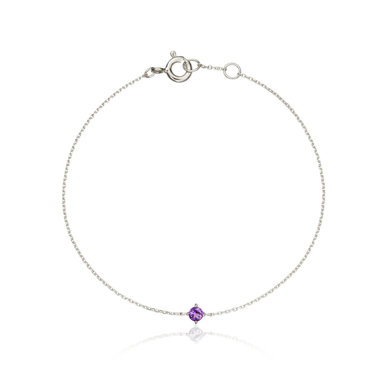Silver Small Birthstone Pendant Bracelet - Image 6
