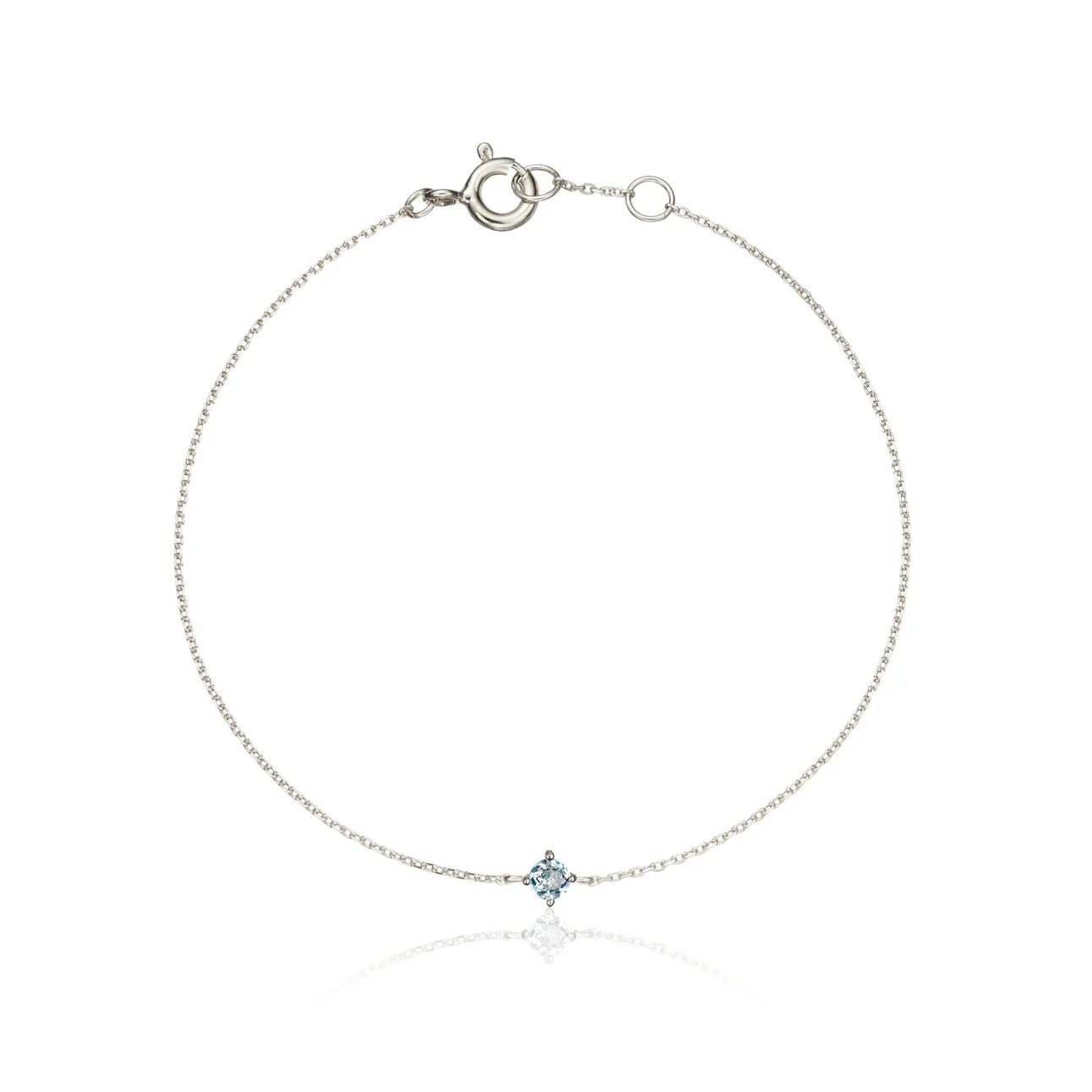Silver Small Birthstone Pendant Bracelet - Image 7