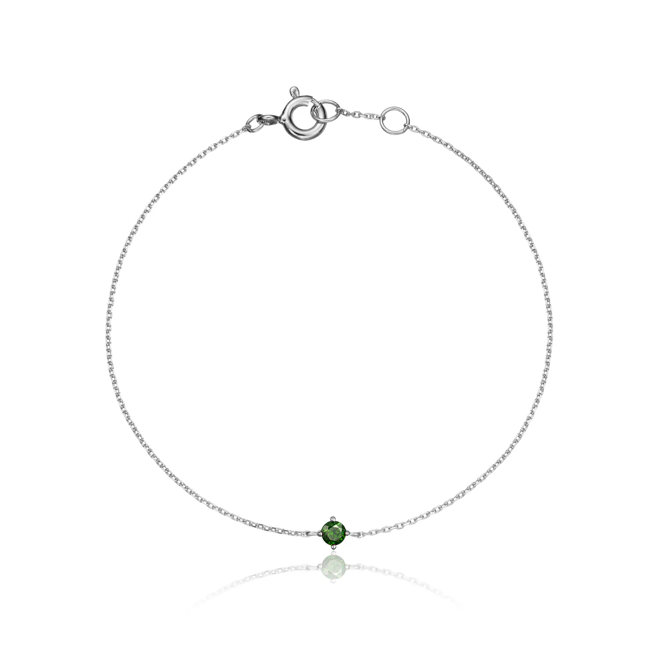 Silver Small Birthstone Pendant Bracelet - Image 9