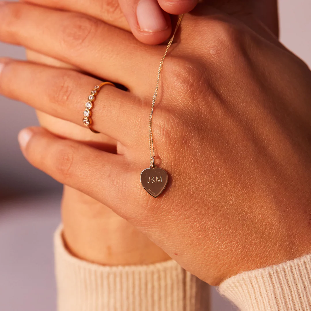 Silver Small Heart St Christopher Necklace - Image 5
