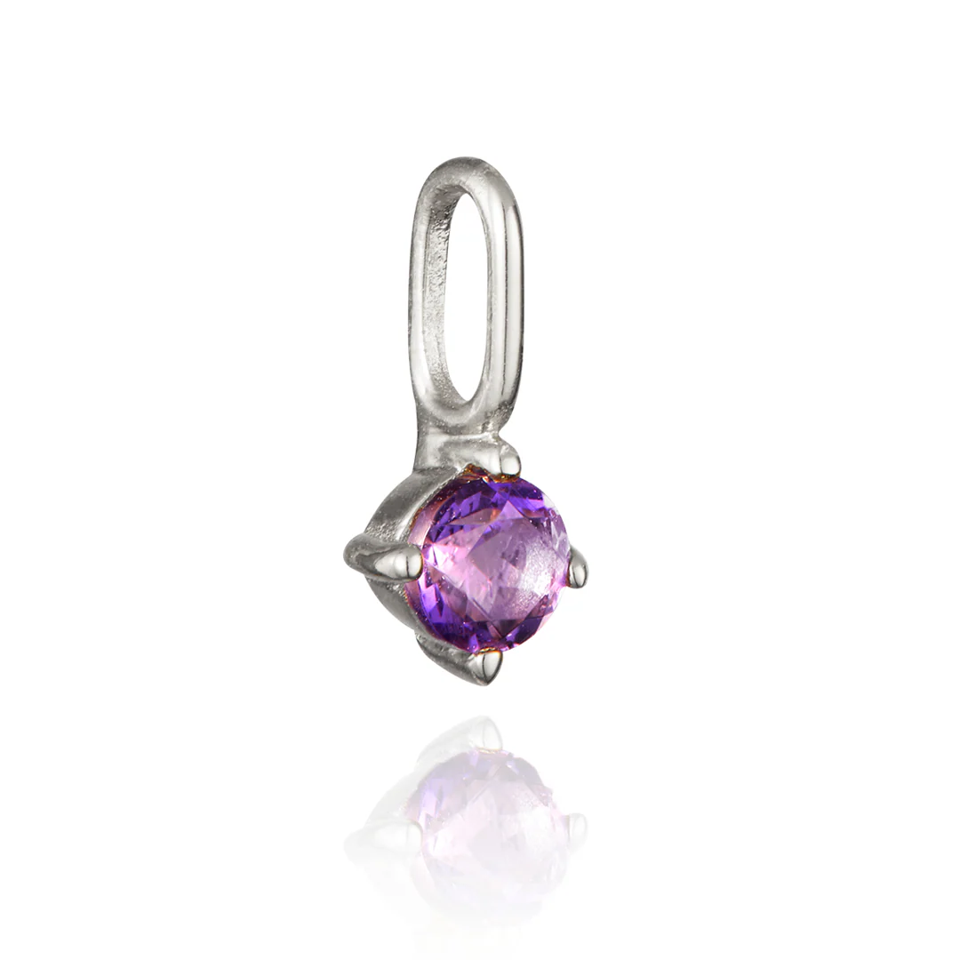 Silver Small Individual Birthstone Charm - Image 7