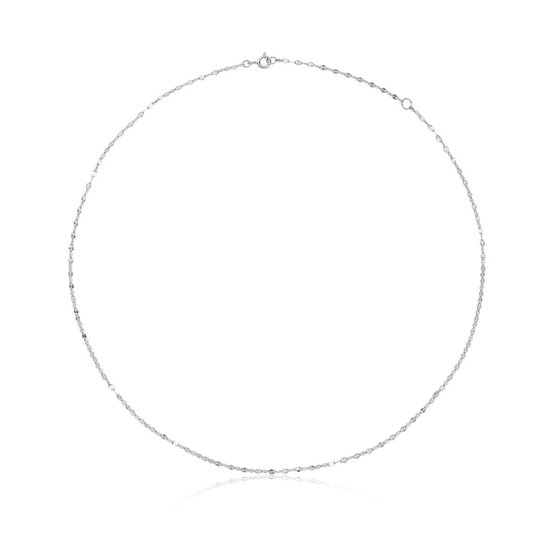 Silver Sparkle Chain Necklace - Image 5