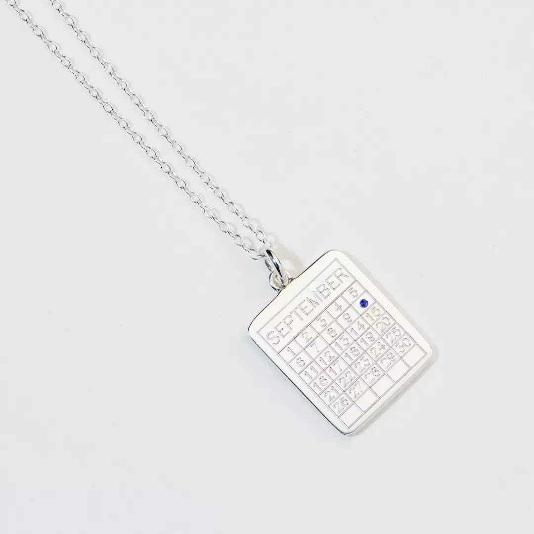 Silver Special Date Calendar Necklace - Image 5