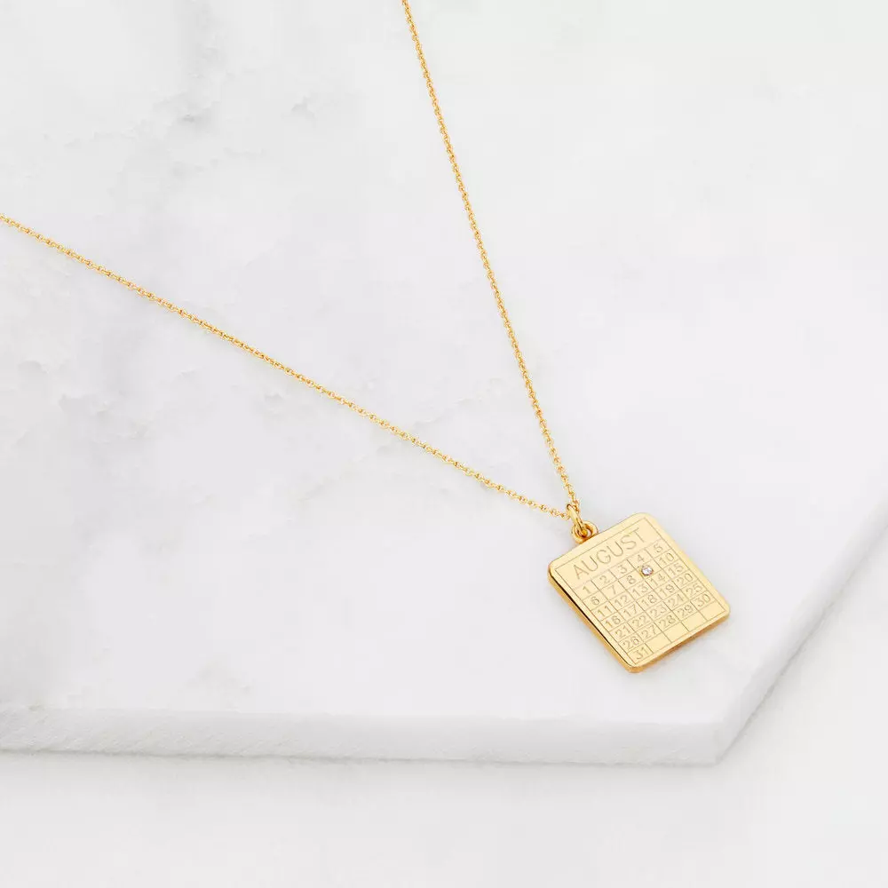 Silver Special Date Calendar Necklace - Image 7
