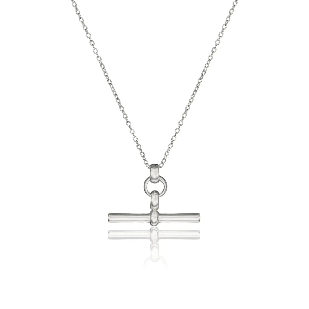 Silver T-Bar Necklace