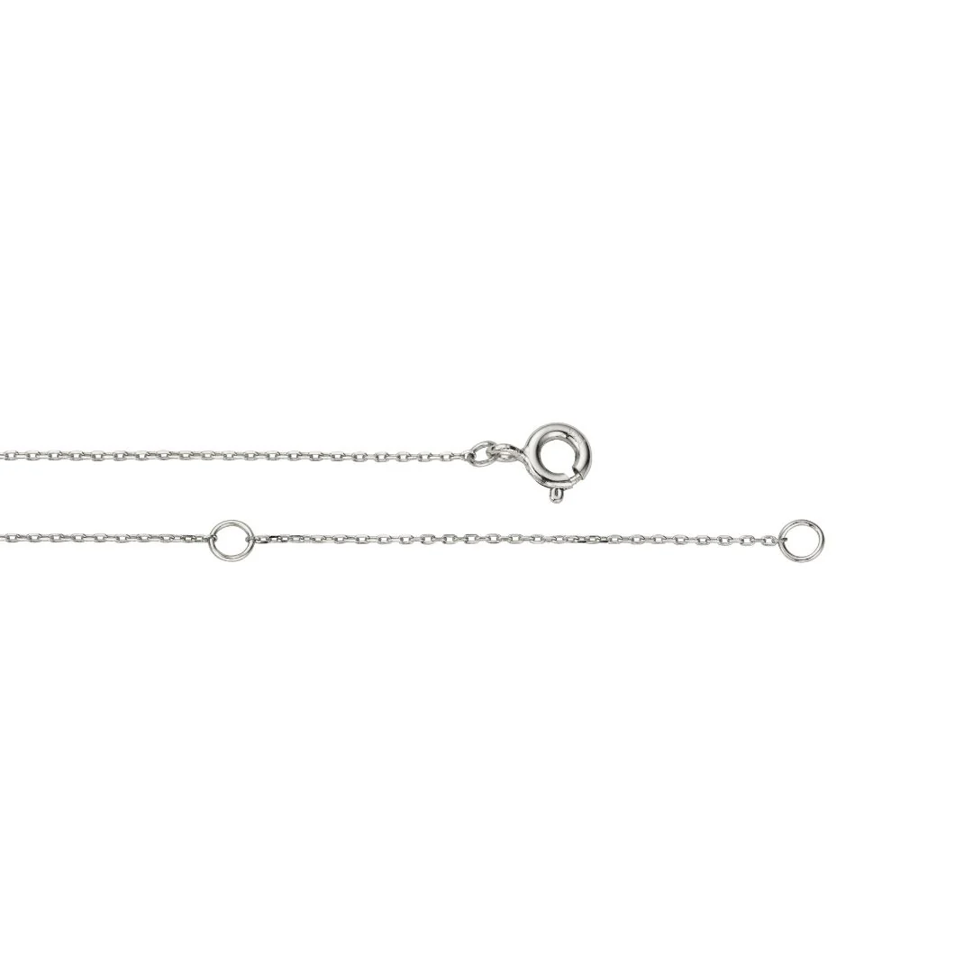 Silver Diamond Style Bar Necklace - Image 4