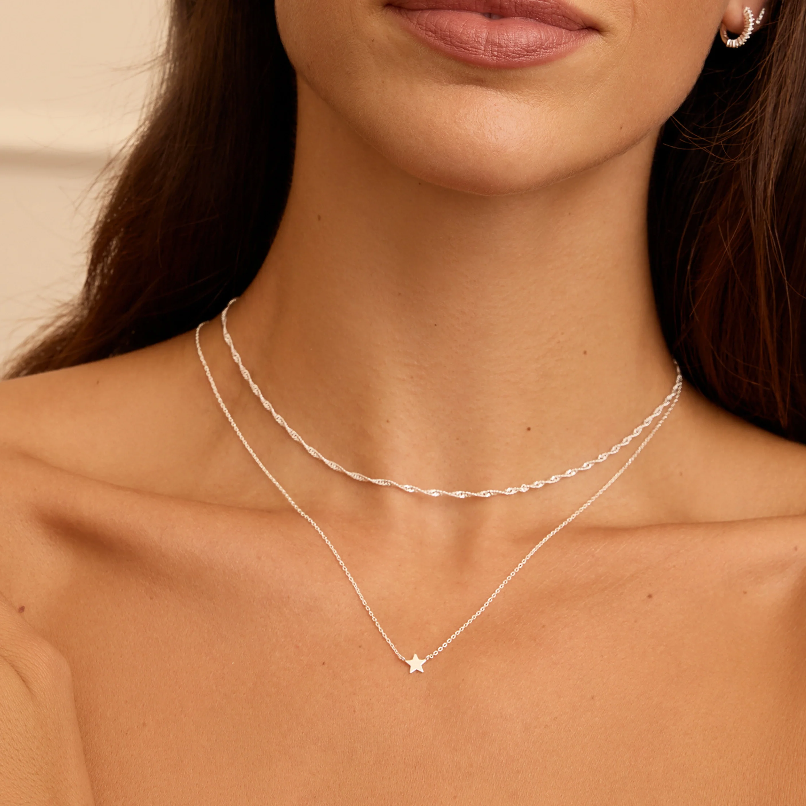 Silver Twisted Rope Chain Necklace - Image 2
