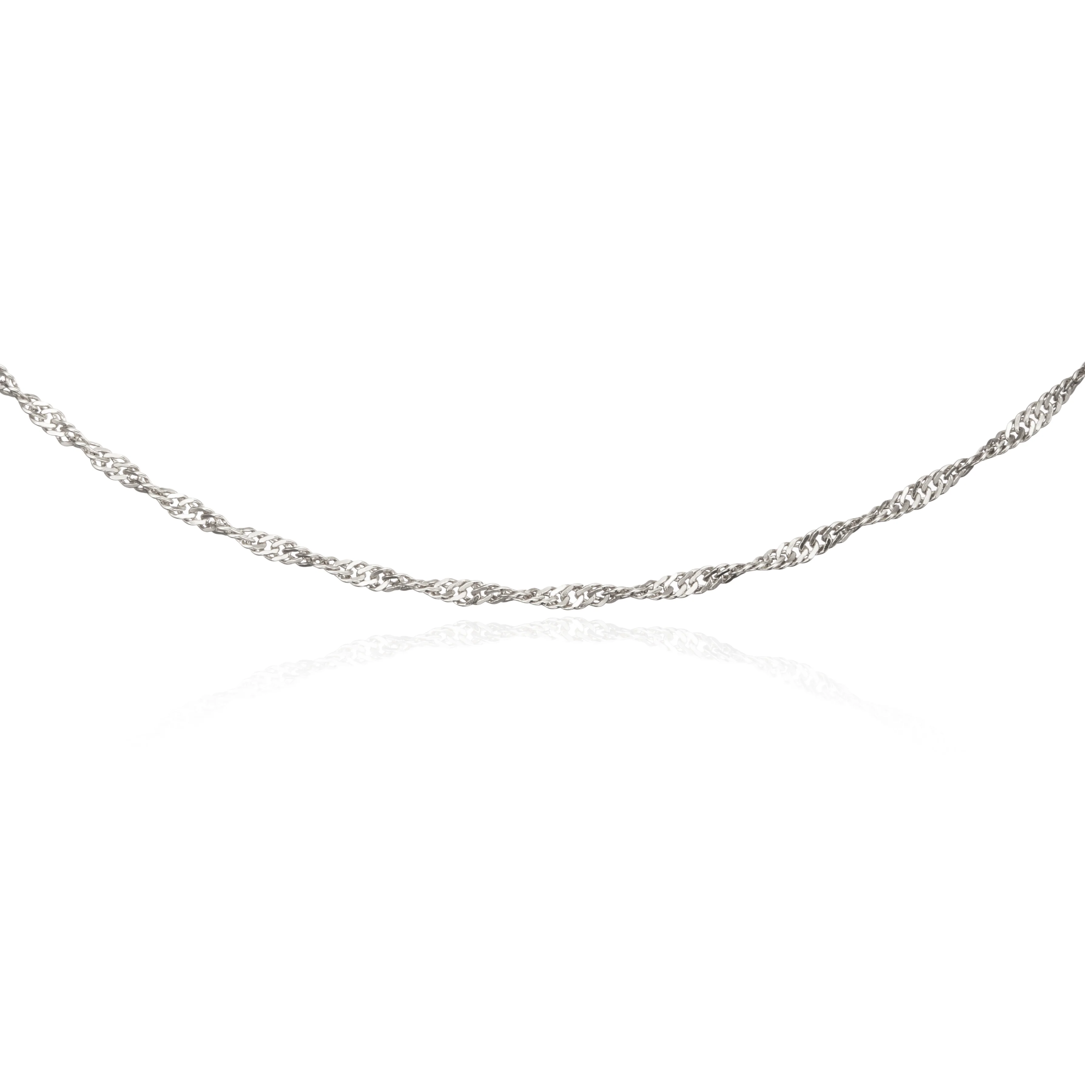Silver Twisted Rope Chain Necklace - Image 6