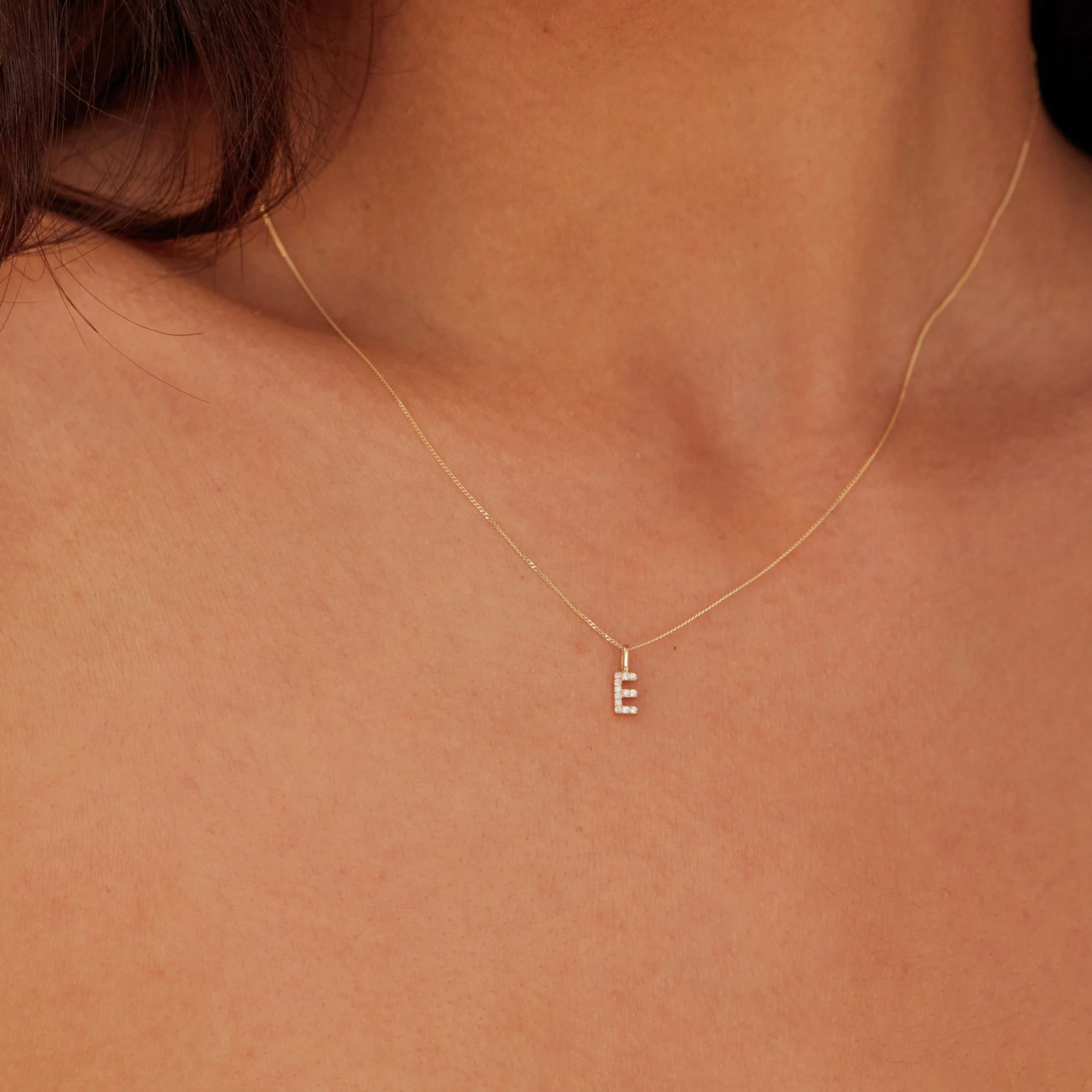 Solid Gold Genuine Diamond Individual Initial Charm - Image 4