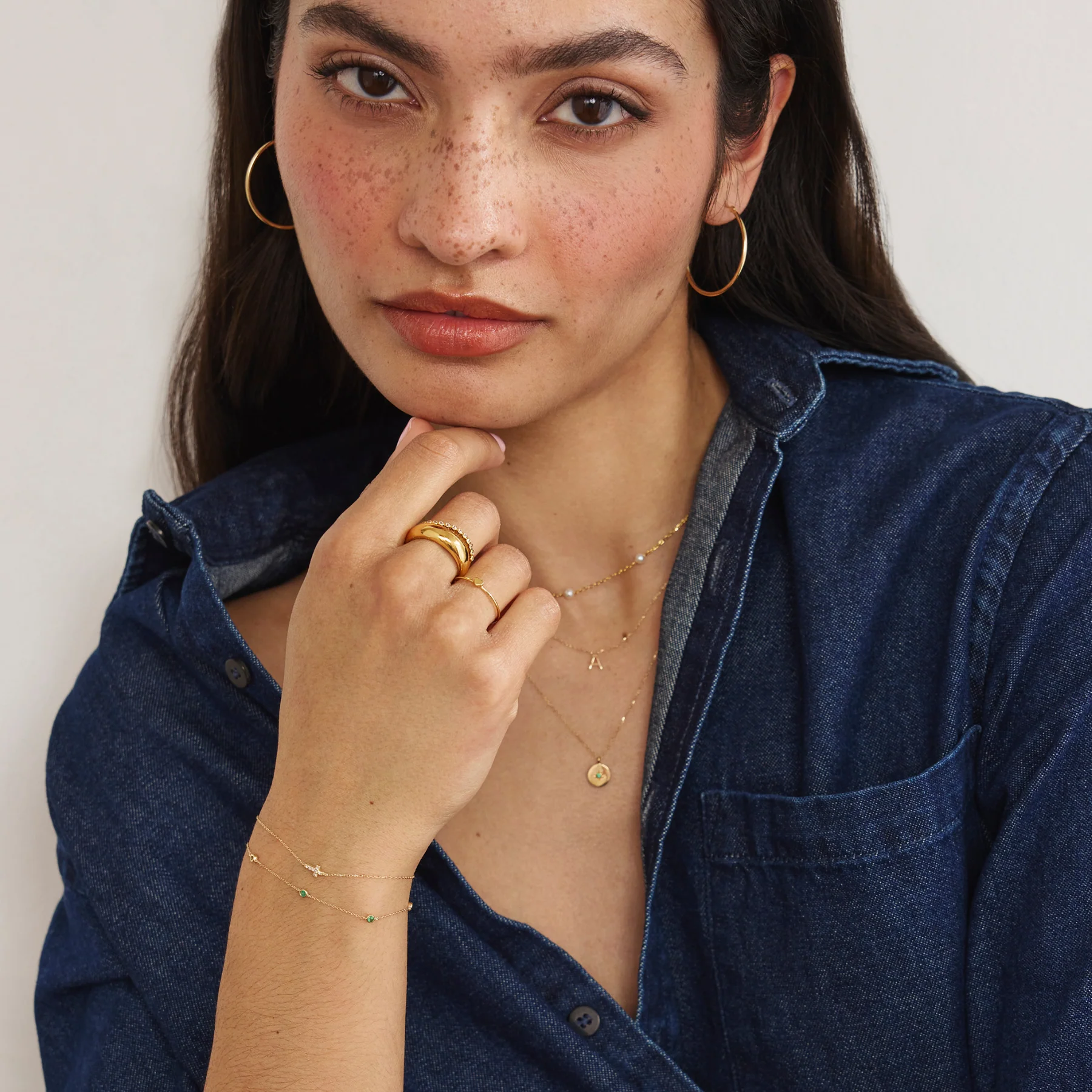 Silver Large Hoop Earrings - Image 4