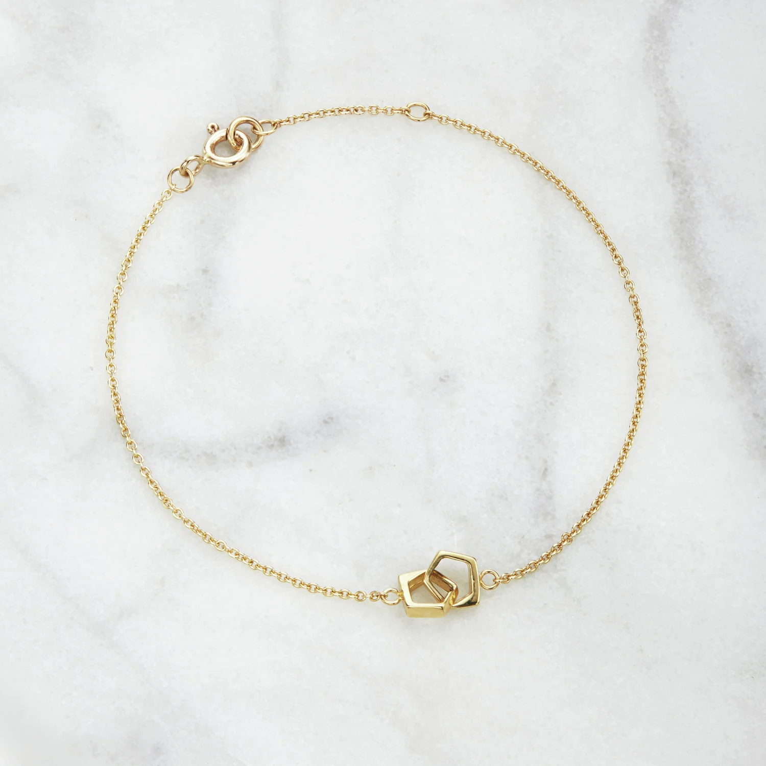 Solid Gold Love Link Bracelet - Image 4