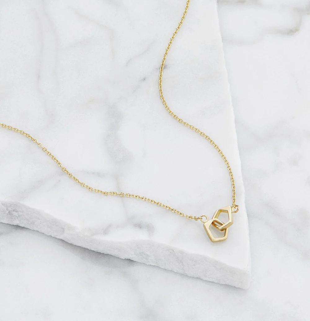 Solid Gold Love Link Necklace - Image 6