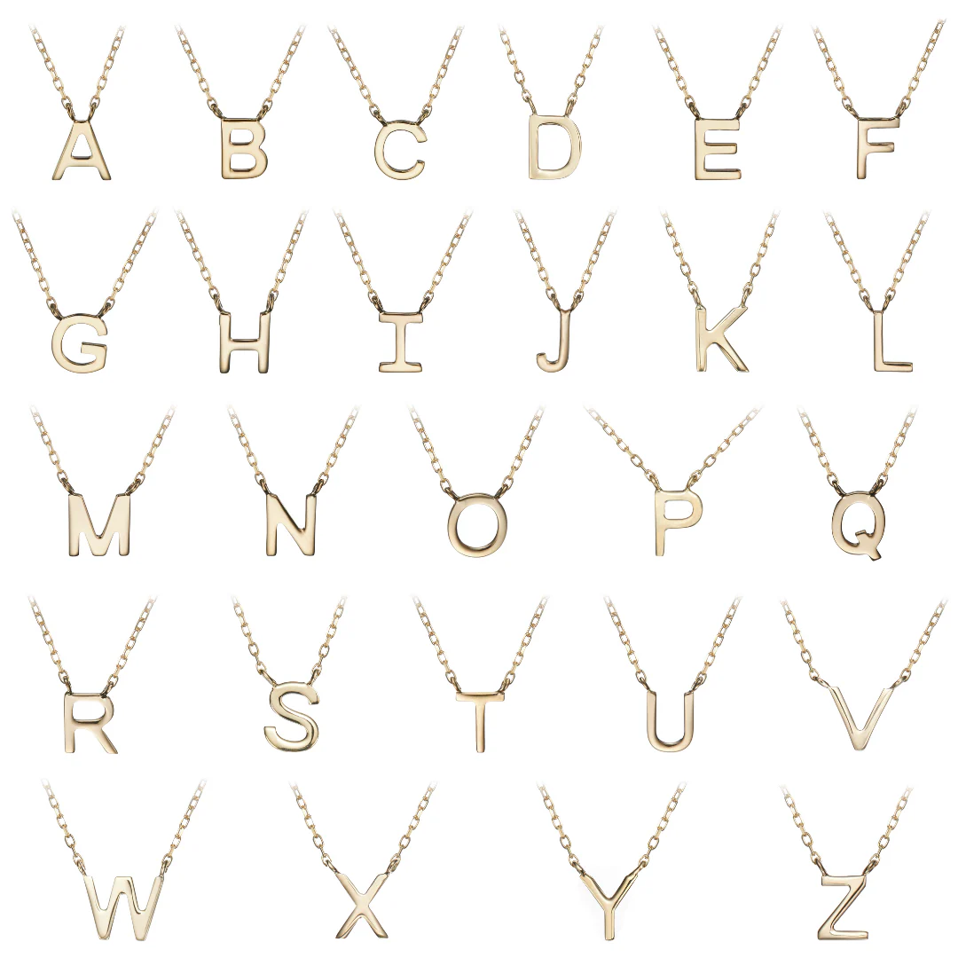 Solid Gold Miniature Initial Letter Bracelet - Image 5