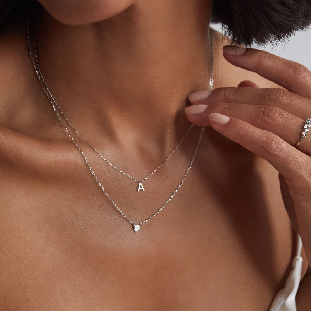 Silver Tiny Heart Necklace - Image 3